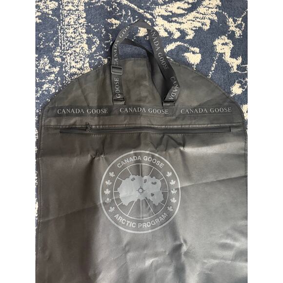 Canada Goose Black Wardrobe Garment Bag Zip Snap Handle Dust Bag Coat Protector - Picture 2 of 5